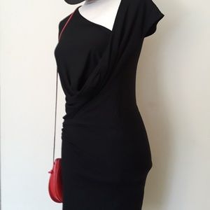 All Saints Black T-shirt Dress